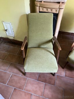 Křesla- nové čalounění - retro- 2ks- Čalounictvi Rejštejn - 4