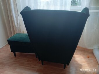 Křeslo IKEA Strandmon s podnožkou - 4