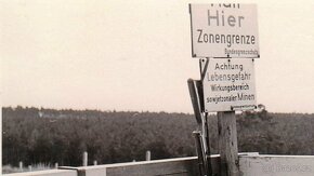 plechová cedule: Pozor Oblast působení sovětských min - 4