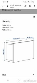 Ikea Besta nástěnná skříňka zelená - 4