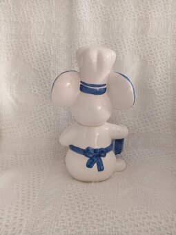 Porcelánová modro bílá myš - 4