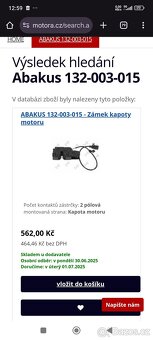 Prodám zámek přední kapota Audi A4 B8 - 4
