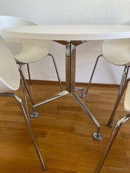 4x židle SINTESI HIREK ORBIT LARGE + kulatý stůl průměr 80cm - 4