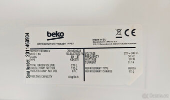 Prodám ledničku Beko s mrazákem - 4