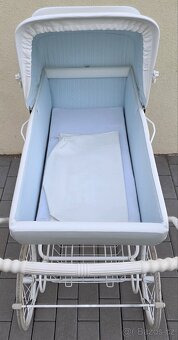 Retro kočárek Knokin bílá - 4