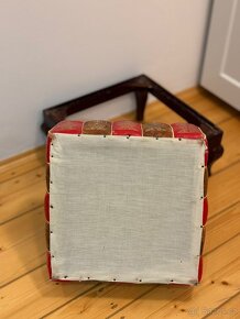 orientální taburet - červený - 4