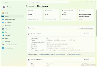 Herní PC- Ryzen 5600X, 16GB RAM, 1TB NVME, RTX3060TI, WIN11 - 4