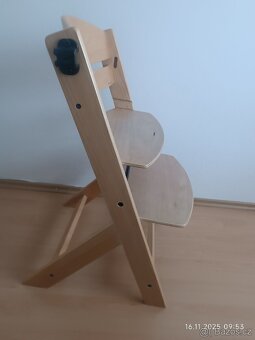 Dětská jídelní židlička Kinderkraft enock wooden buk - 4