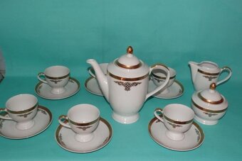 Luxusní porcelánové čajové soupravy – různé dekory - 4