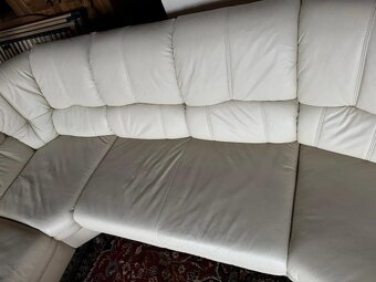 Rohová kožená sedací souprava,3302 - 4
