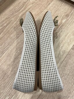 Dívčí béžové látkové baleríny 22,5-23cm 37 - 4