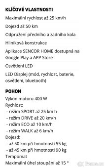 Elektrokoloběžka Sencor Scooter S70 - 4