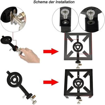 Plynový taburetový vařic vč. připojovací sady, 8 kW - 4
