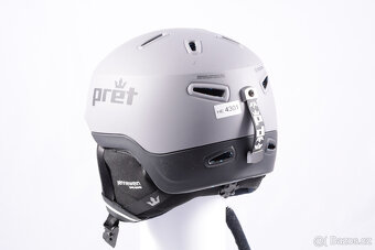 Použita lyžařská/snowboardová helma PRET EPIC, šedá/černá - 4