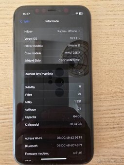 Prodám iphone 11 - 64GB - 4