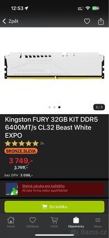 Paměti DDR5 32GB dual kit.AMD expo zánovní - 4