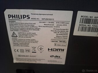 Philips 4K 128cm wifi DVB-T2 YouTube netflix Plně funkční be - 4
