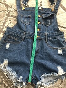 Dámské riflové laclové kraťasy vel. L NOVÉ - 4