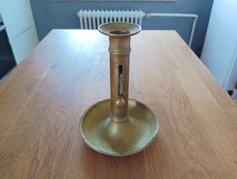MOSAZNÝ EMPÍROVÝ SVÍCEN BIEDERMEIER 19. STOLETÍ Z FRANCIE - 4