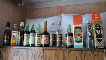 Alkohol - vodka, griotte - starý, historický, retro alk. - 4