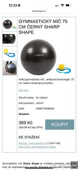 Gymnastický míč 75 cm - 4