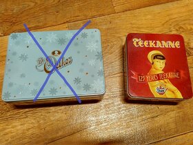 plechová dóza, krabice na cukroví, sušenky čokoládu Teekanne - 4