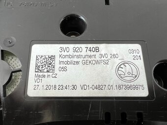 Budíky naftové 3V0920740B Škoda Superb 3 r.v. 2018 - 4