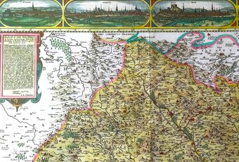 KOMENSKÉNO  MAPA  MORAVY   / obraz  65 x 49 cm  / - 4