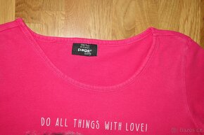 Tmavě růžové dívčí letní tričko vel.146-jen jedno - 4
