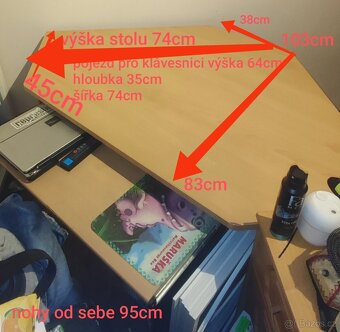 Rohový PC stůl - 4
