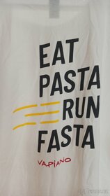 Bílé tričko eat pasta run fasta - 4