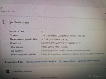 Počítač Acer TC-1760, 1.52 TB, 16 GB RAM, GTX 1650, Core i7 - 4