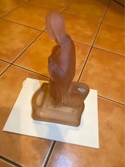 Starožitný skleněný svícen - Ježíš - 4