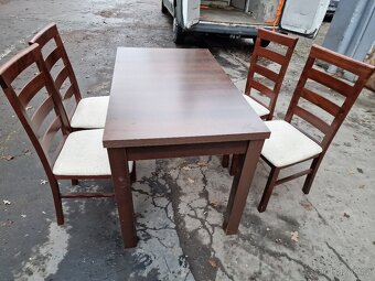 4x jídelní set+4x Židle 70x120 výška 77 cm - 4