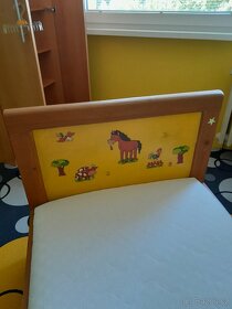 Dětská postel z masivního dřeva s matrací - 4