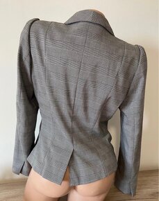 Dámské šedo černé sako H&M vel.40 - 4