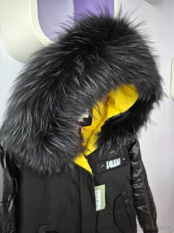 Nová dámská bunda s pravou kožešinou,  velikost S - 4