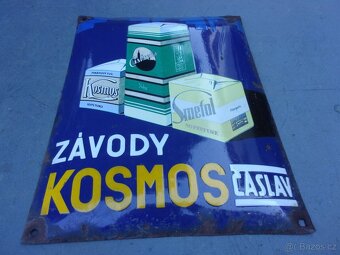 Smaltovaná cedule Závody Kosmos Čáslav - 4
