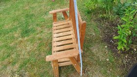 ZAHRADNÍ NÁBYTEK - DĚTSKÝ - DŘEVO - DUB + POLSTRY - 4