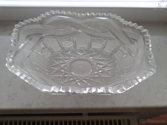 Velká bohatě broušená mísa - 4