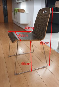 Prodám 6 kusů židlí do jídelny-jako nové, moderní typ - 4