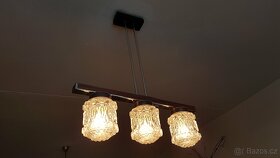 Lustr z broušeného skla, chrom Brusel ČSSR - 4