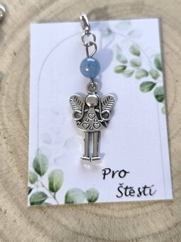 Přívěsek - Andělka s modrým křemenem - 4