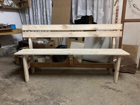 dřevěná venkovní lavice - 4