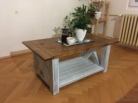 Konferenční stolek Farmhouse - ruční výroba - 4