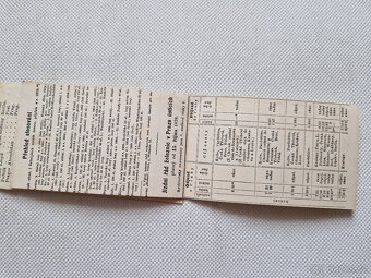 Starožitný reklamní suvenýr jízdní řád 1879 železnice Praha - 4