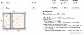 Prodám plastová okna s trojsklem, nová, bíla/antracit - 4