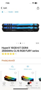 HyperX Fury RGB DDR4 16gb (2x8gb) 2666mhz - 4