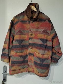 Dámský vlněný VINTAGE kabát vel. L-XL - 4