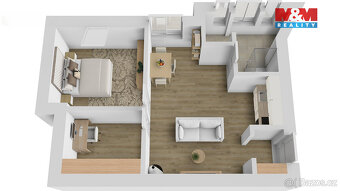 Pronájem bytu 2+kk, 38 m², Hradec Králové, ul. Klumparova - 4